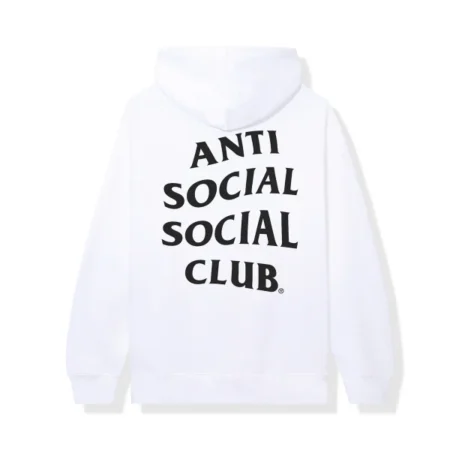 Elbarbashat Anti Social Social Club Logo Hoodie White