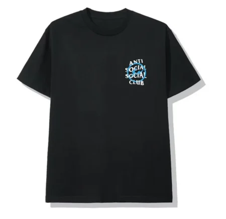 Elbarbashat Anti Social Social Club x Fragment Blue Bolt Tee (FW19) Black