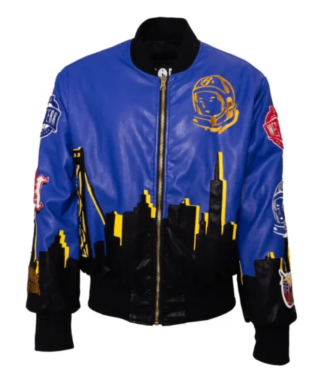 Elbarbashat Billionaire Boys Club X Jeff Hamilton 2025 NBA All-Star San Francisco Bay Area Vegan Leather Bomber Jacket Reversible