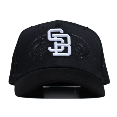 El Barbas SADBOYZ CLOTHING CAP "SB CRY CRYSTALS BLACK"