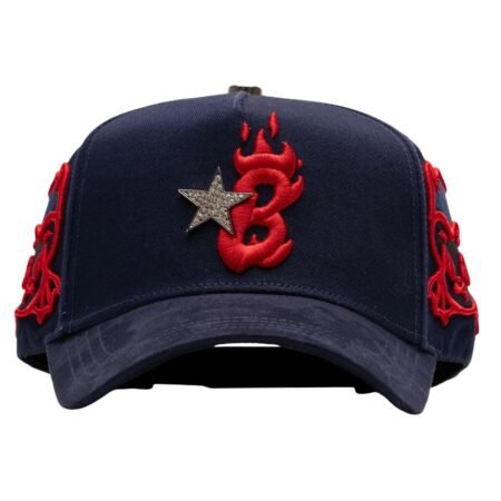 Barbas Hats B Star Navy Graffiti