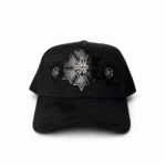 El Barbas Hats Platinum Snowflake - Black Snapback Hat