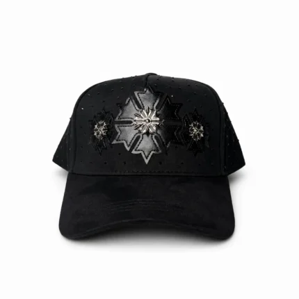 El Barbas Hats Platinum Snowflake - Black Snapback Hat