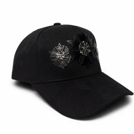 El Barbas Hats Platinum Snowflake - Black Snapback Hat