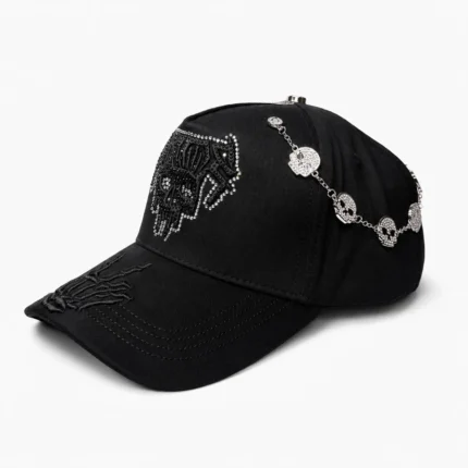 Barbas Hats "Crime" Skull Premium Snapback – Black Hat
