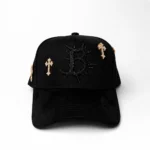 El Barbas Hats "B Cross" 24K - Rose Gold Black Snapback Hat
