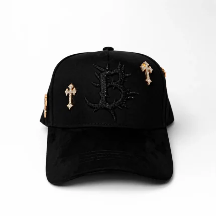 El Barbas Hats "B Cross" 24K - Rose Gold Black Snapback Hat