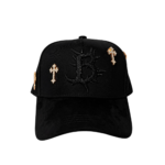 El Barbas Hats "B Cross" 24K - Rose Gold Black Snapback Hat